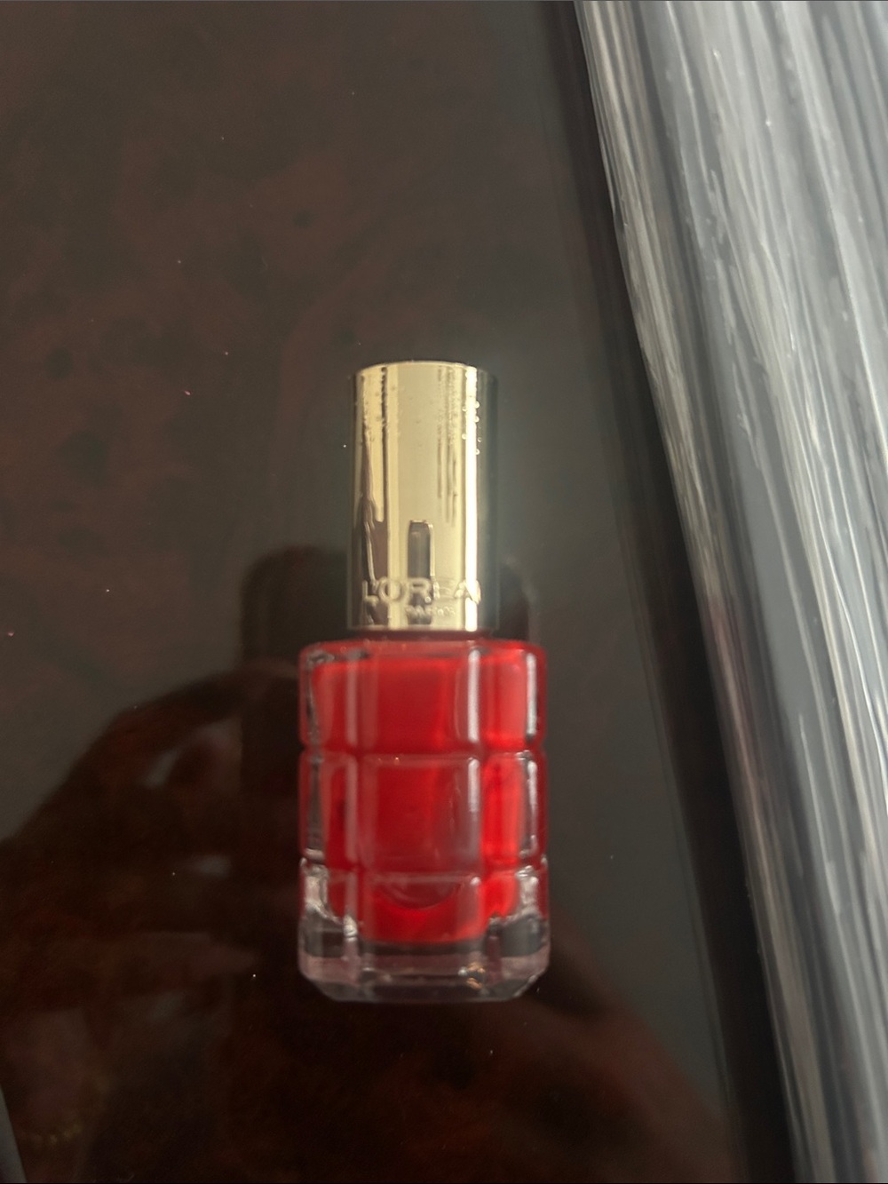 L'Oreal Red Nail Polish Bottle